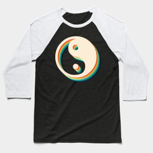 Ying Yang Symbol Retro Baseball T-Shirt